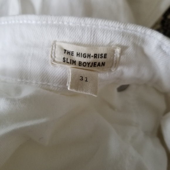 Madewell High-Rise Slim Boy Jean. Tile white. Size 31 - Picture 7 of 8